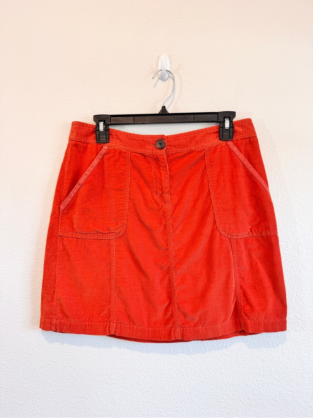 Caslon Corduroy Skirt Size 6 Orange Mini 70s Retro Preppy Academia Fall K17